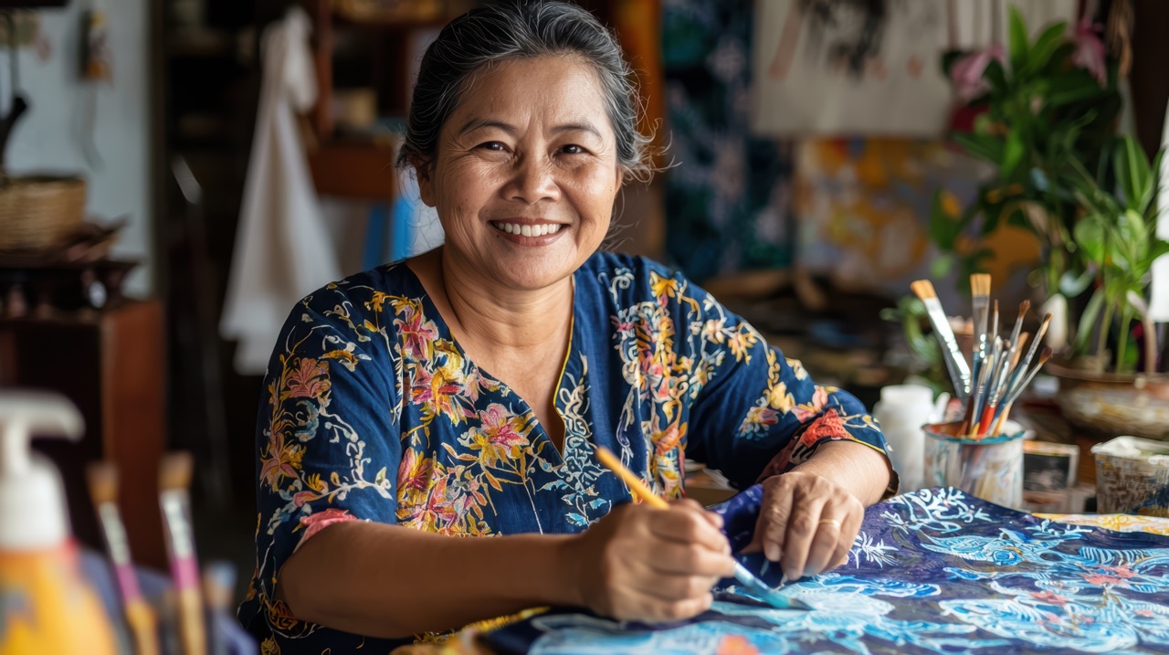 Artiste peintre de batik