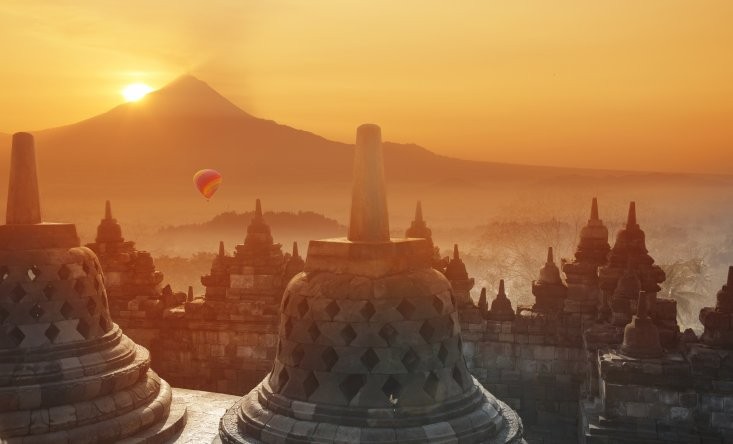 the temple complex Borobudur