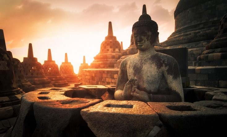 the temple complex Borobudur