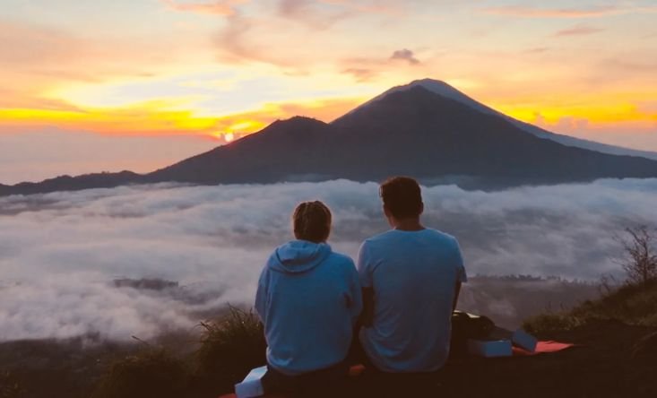 Sunrise at Batur volcano