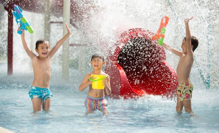 children's water park Jungle Splash waterplay in Bali Zoo
