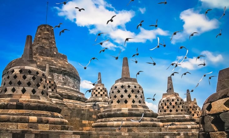 the temple complex Borobudur