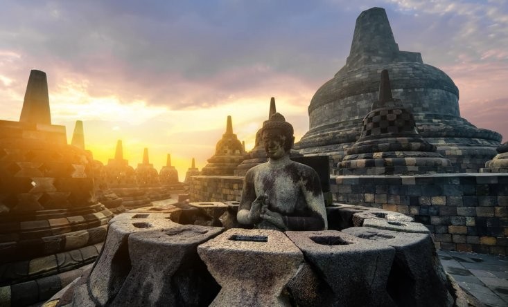 the temple complex Borobudur