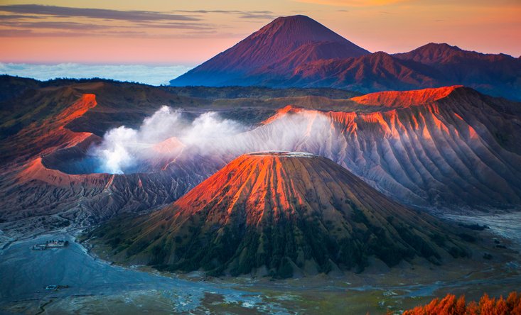 volcano Bromo at sunrise