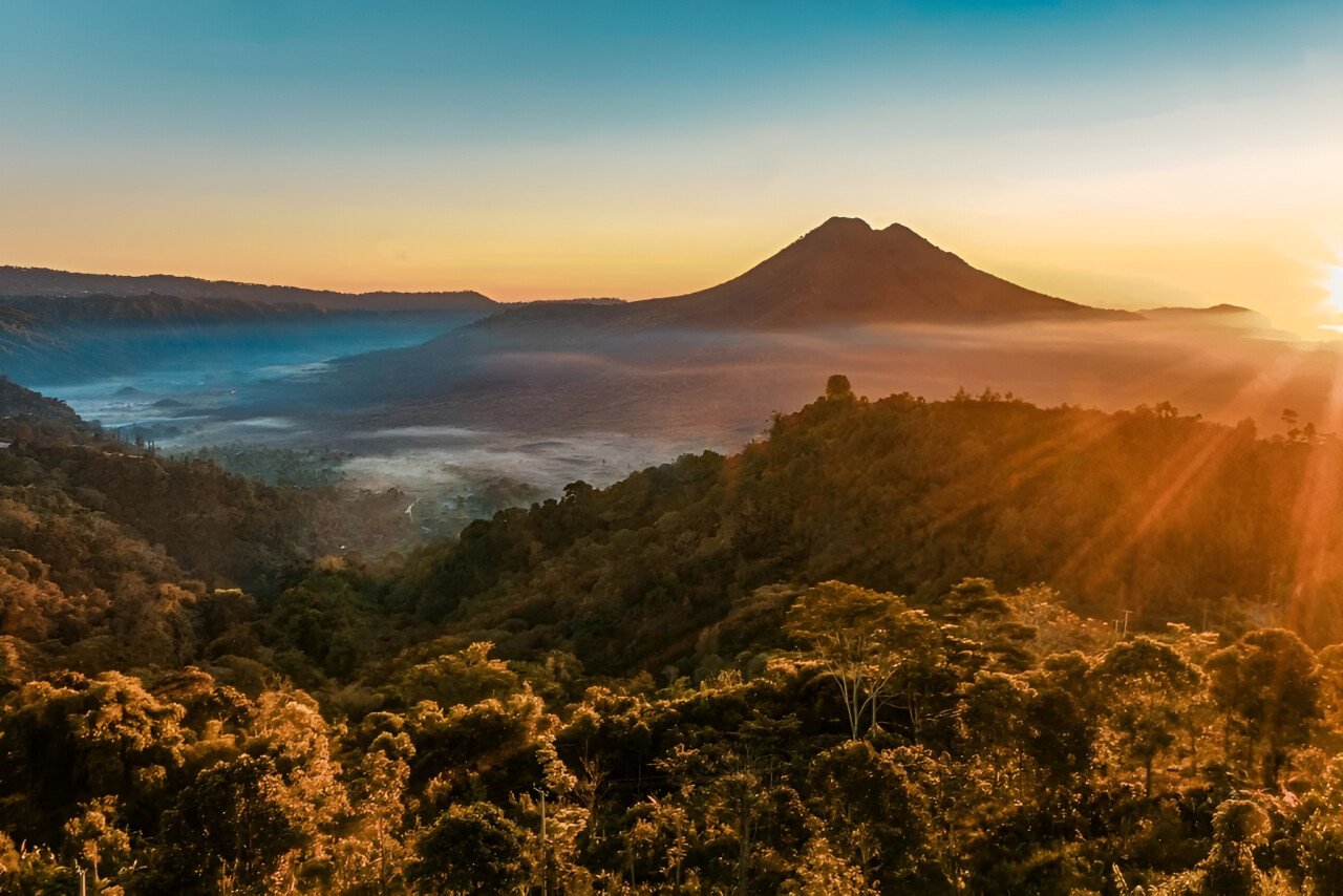 Mount Batur at sunset