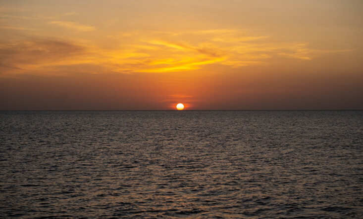 Coucher de soleil sur Moyo