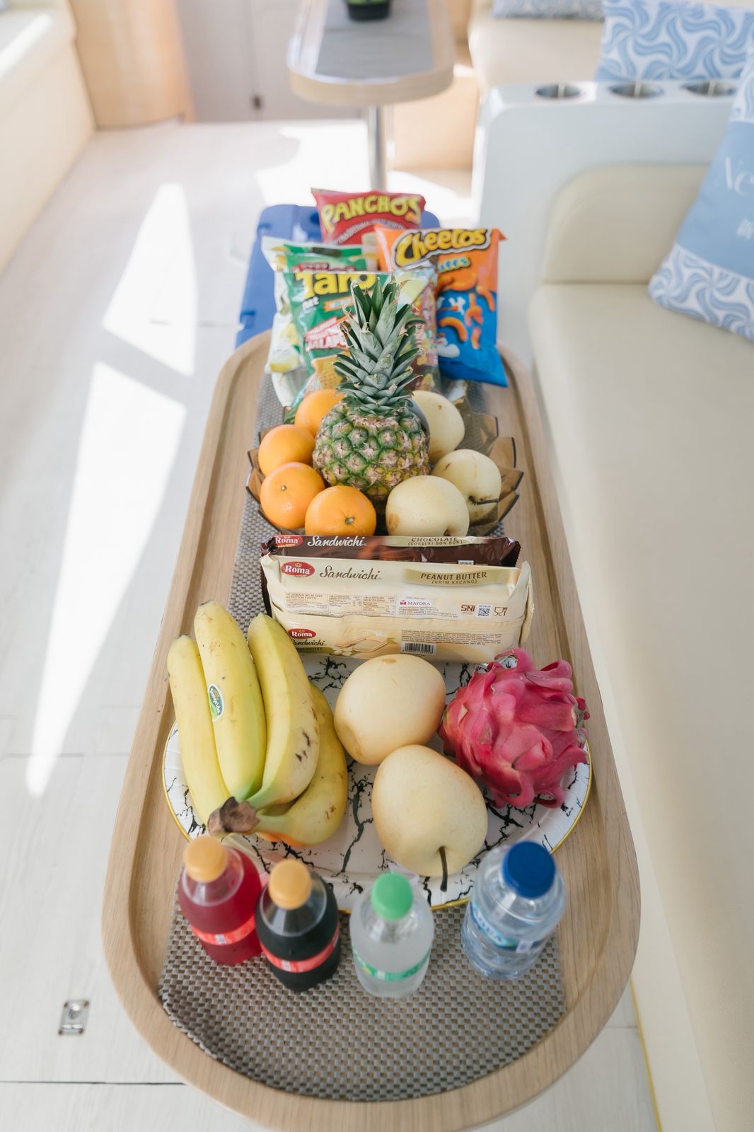 Fruits sur un yacht