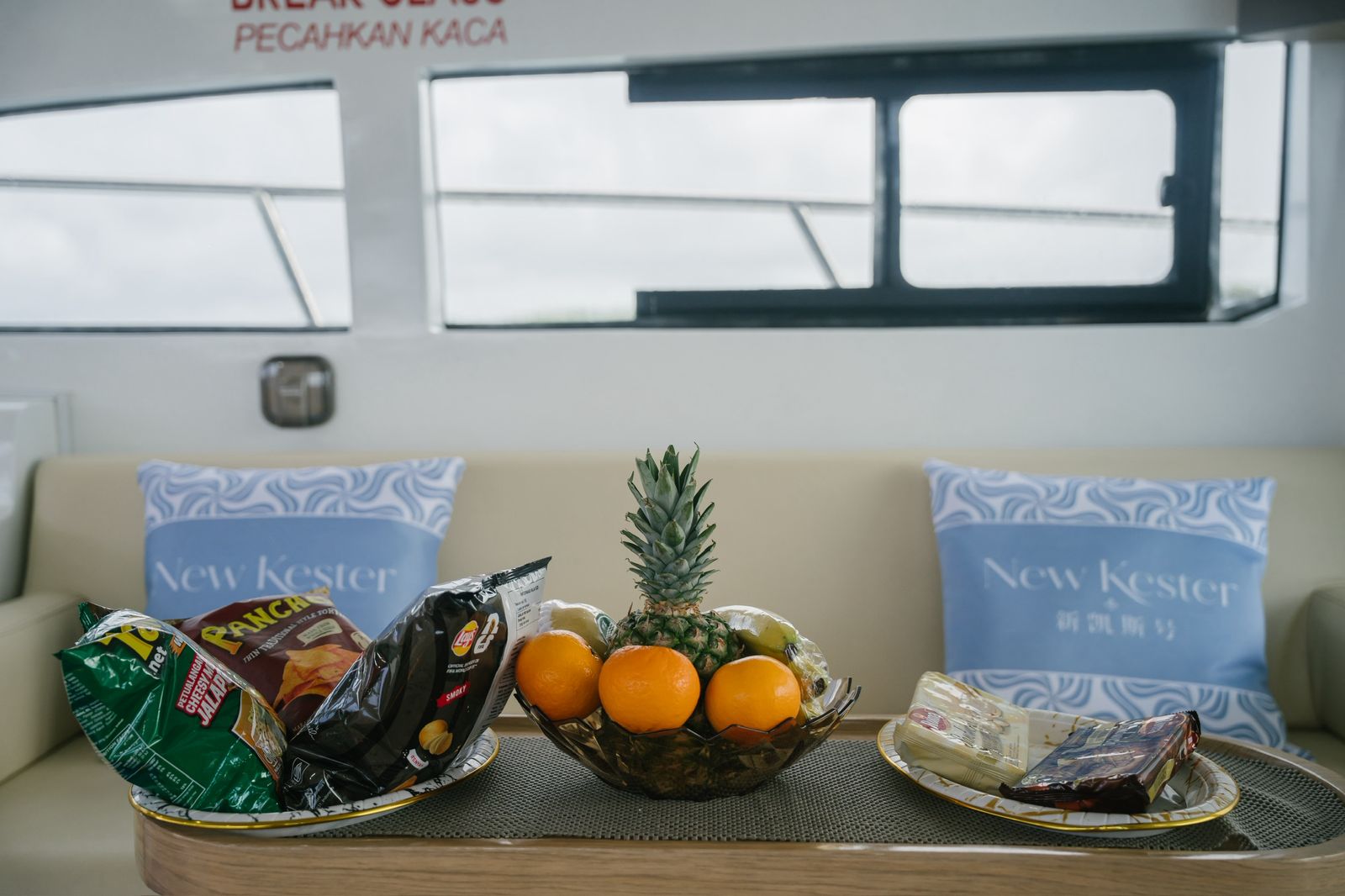 Fruits sur un yacht