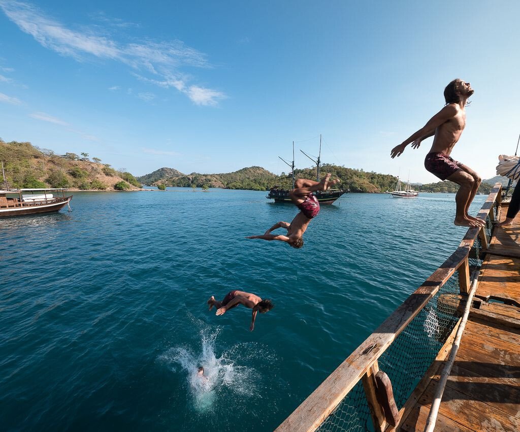 Saut en bateau